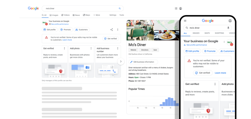 Google Business Profil über Maps und die Suche managen